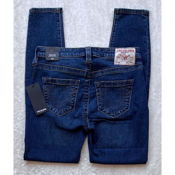NWT True Religion Jennie Curvy Mid Rise Super Skinny Jeans, Size 27 - Picture 15 of 15
